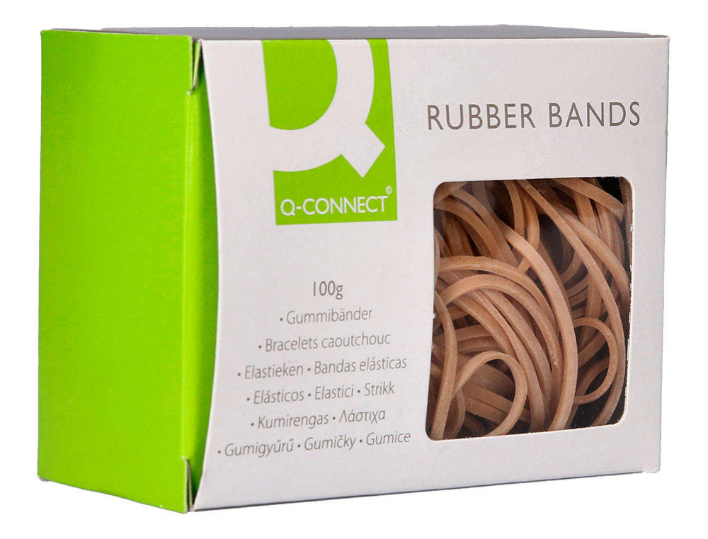 GOMILLAS ELASTICAS Q-CONNECT 100 GR 100X3 MM NUMERO 34