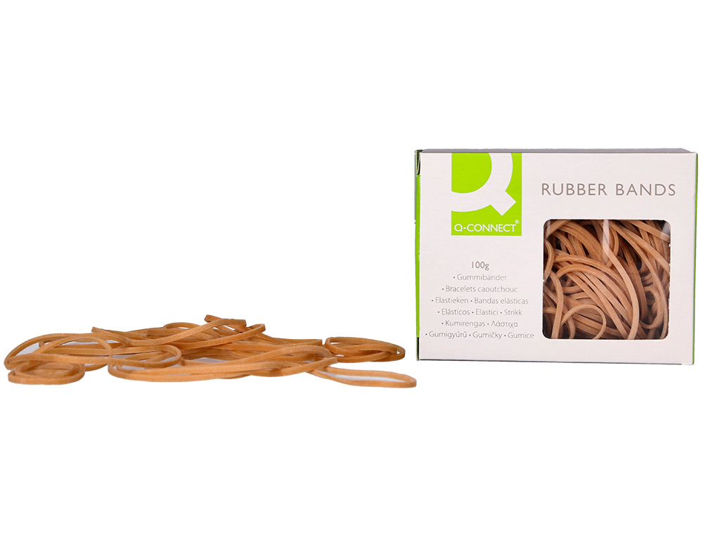 GOMILLAS ELASTICAS Q-CONNECT 100 GR 100X3 MM NUMERO 34