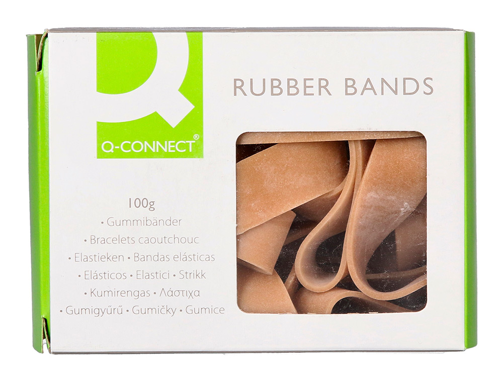 BANDAS ELASTICAS Q-CONNECT 100 GR 70X5 MM NUMERO 7