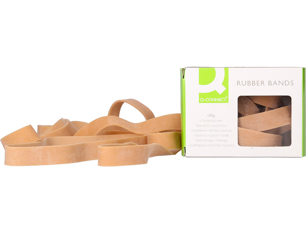 BANDAS ELASTICAS Q-CONNECT 100 GR 70X5 MM NUMERO 7
