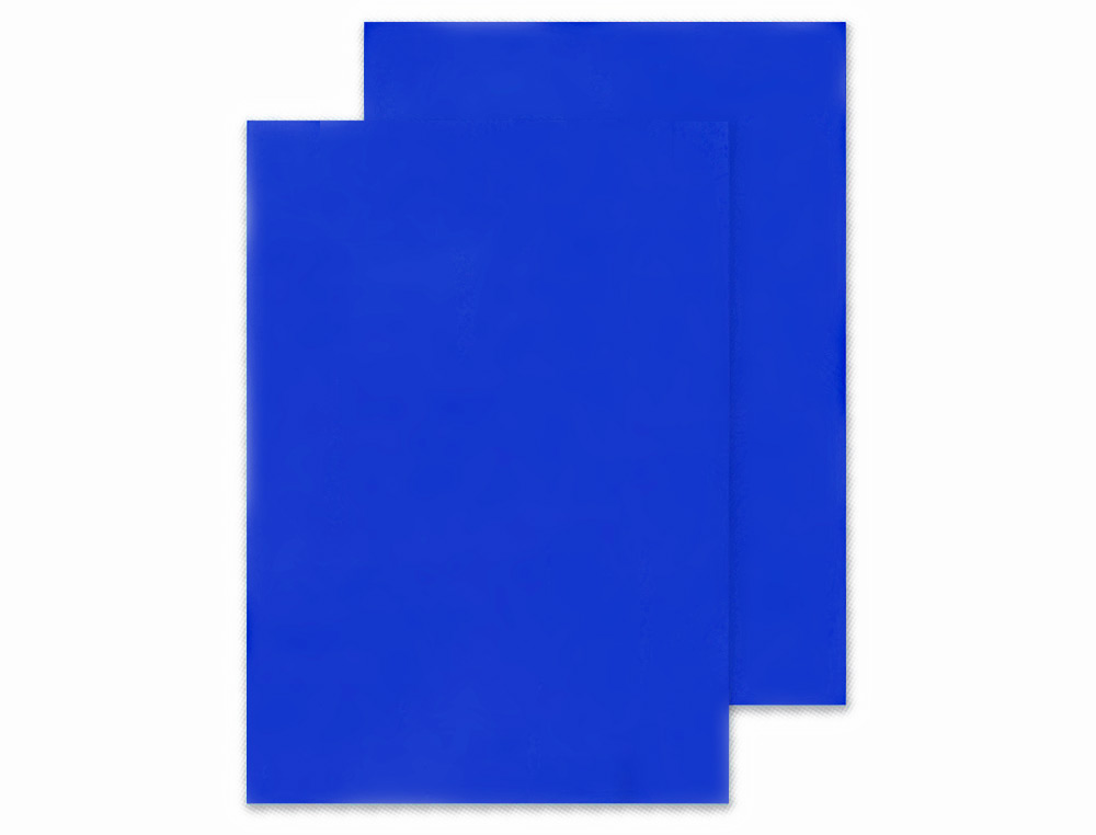 TAPA DE ENCUADERNACION Q-CONNECT PVC DIN A4 OPACA AZUL 180 MICRAS CAJA DE 100 UNIDADES