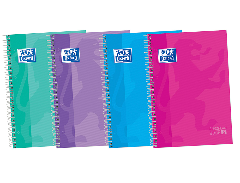 CUADERNO ESPIRAL OXFORD EBOOK 5 TAPA EXTRADURA DIN A4+ 120 HOJAS CUADRO 5 MM CON MARGEN TENDENCIA 50% HOJAS GRATIS