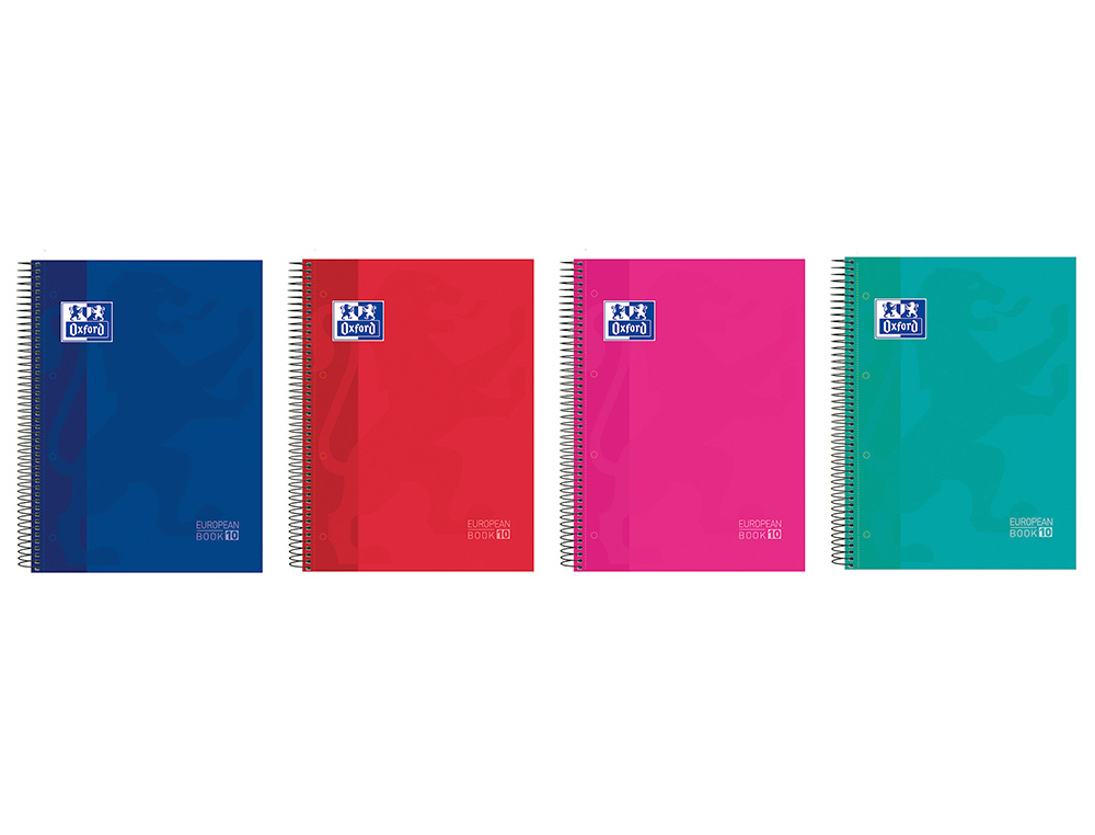 CUADERNO ESPIRAL OXFORD SURT EUROPEANBOOK 10 SCHOOL CLASSIC TAPA EXTRADURA DIN A4+ 150 HOJAS CUADRO 5 MM CON