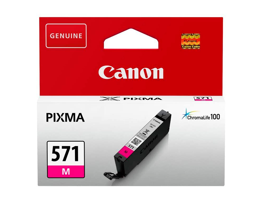 INK-JET CANON CLI 571 PIXMA TS5051/ TS6050 / TS8051 / TS9050 MAGENTA 182 PAGINAS