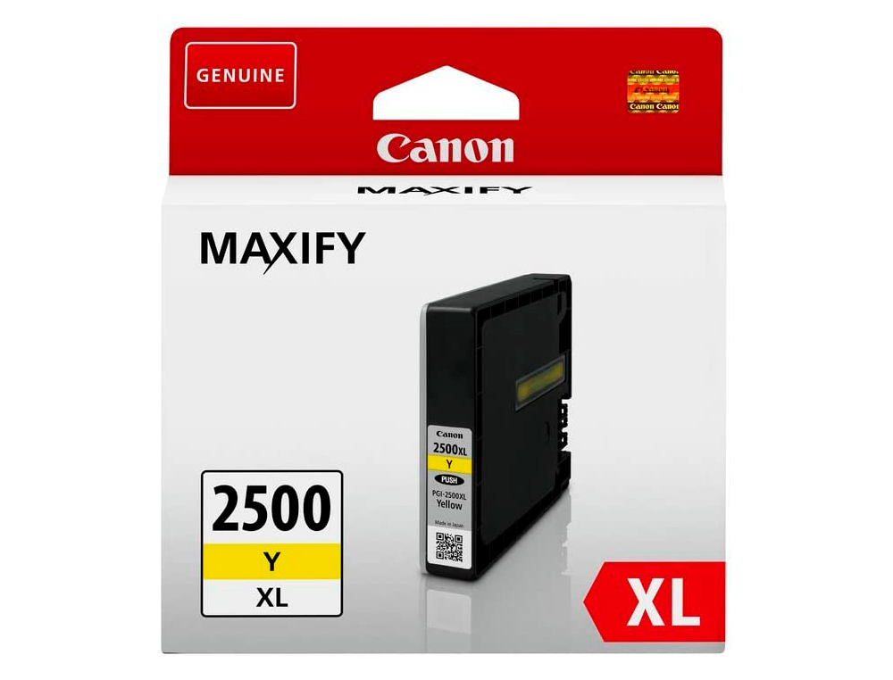 INK-JET CANON PGI 2500 XL MAXIFY IB4050 / MB5050 / MB5150 / MB5155 / MB5350 / MB5450 AMARILLO 1520 PAGINAS