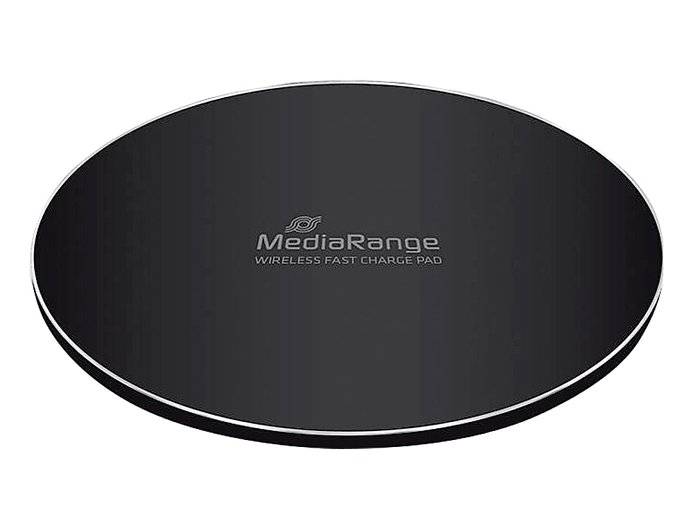 CARGADOR INALAMBRICO MEDIARANGE PARA SMARTPHONES COMPATIBLE CARGA RAPIDA QI COLOR NEGRO
