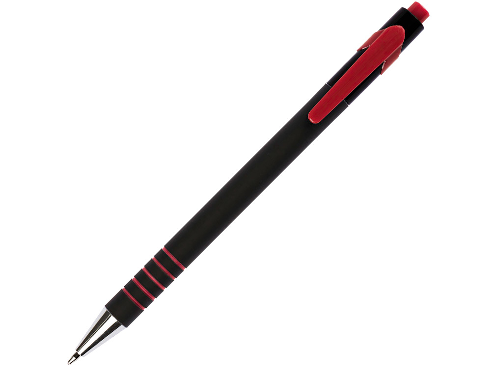 BOLIGRAFO Q-CONNECT RETRACTIL CON GRIP 0,7 MM COLOR ROJO