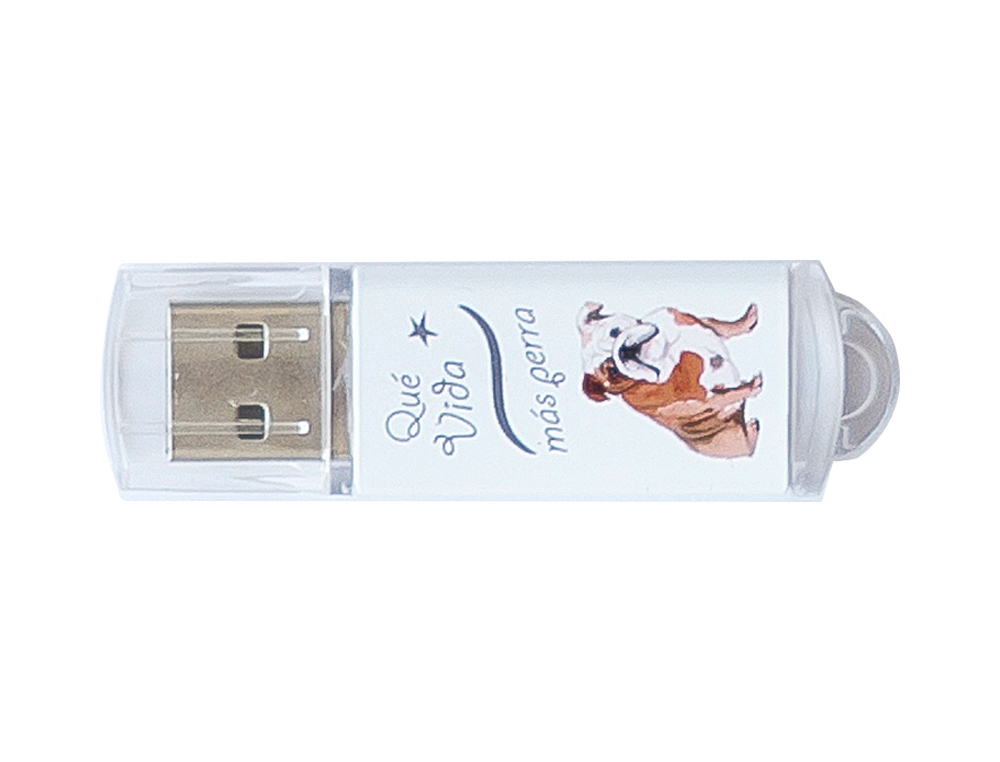 MEMORIA USB TECHONETECH FLASH DRIVE 16 GB 2.0 QUE VIDA MAS PERRA