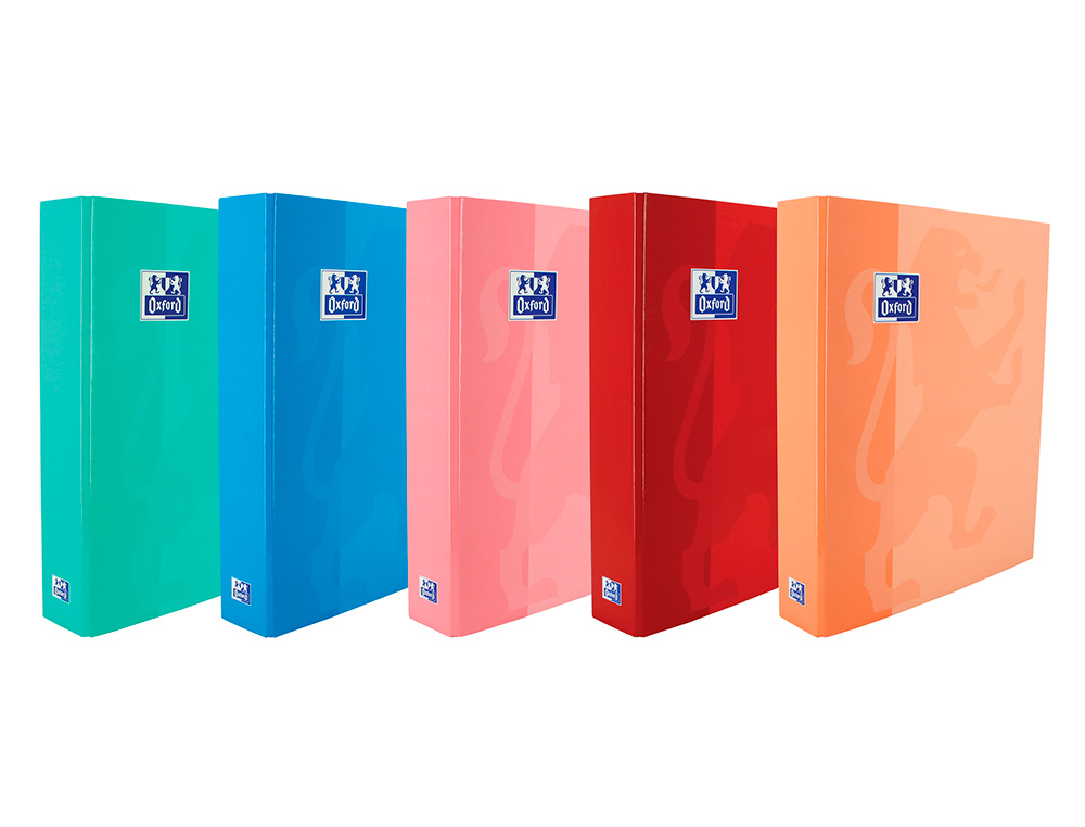 CARPETA DE ANILLAS OXFORD SCHOOL DIN A4+ TAPA EXTRADURA 4 ANILLAS 25 MM COLORES TENDENCIAS SURTIDOS SURTIDOS