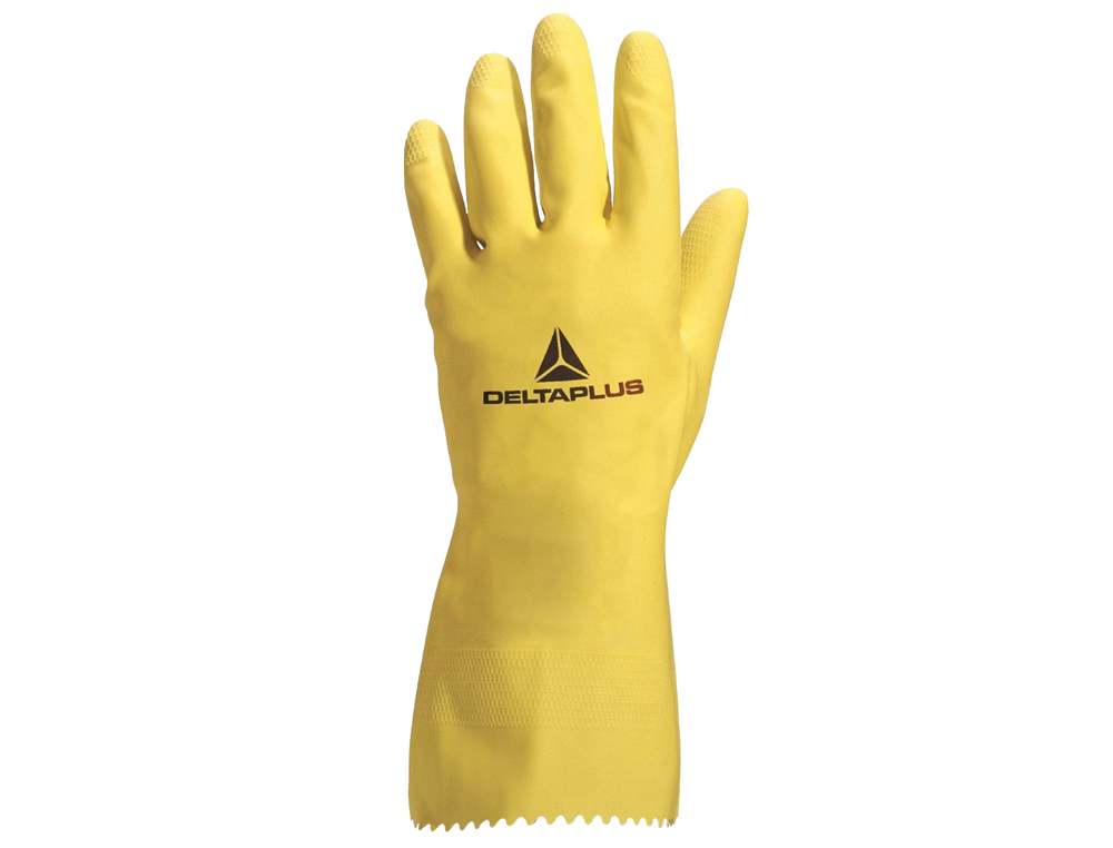 GUANTES DELTAPLUS DE NITRILO DESECHABLE NEGRO CAJA DE 100 UNIDADES TALLA 6-7
