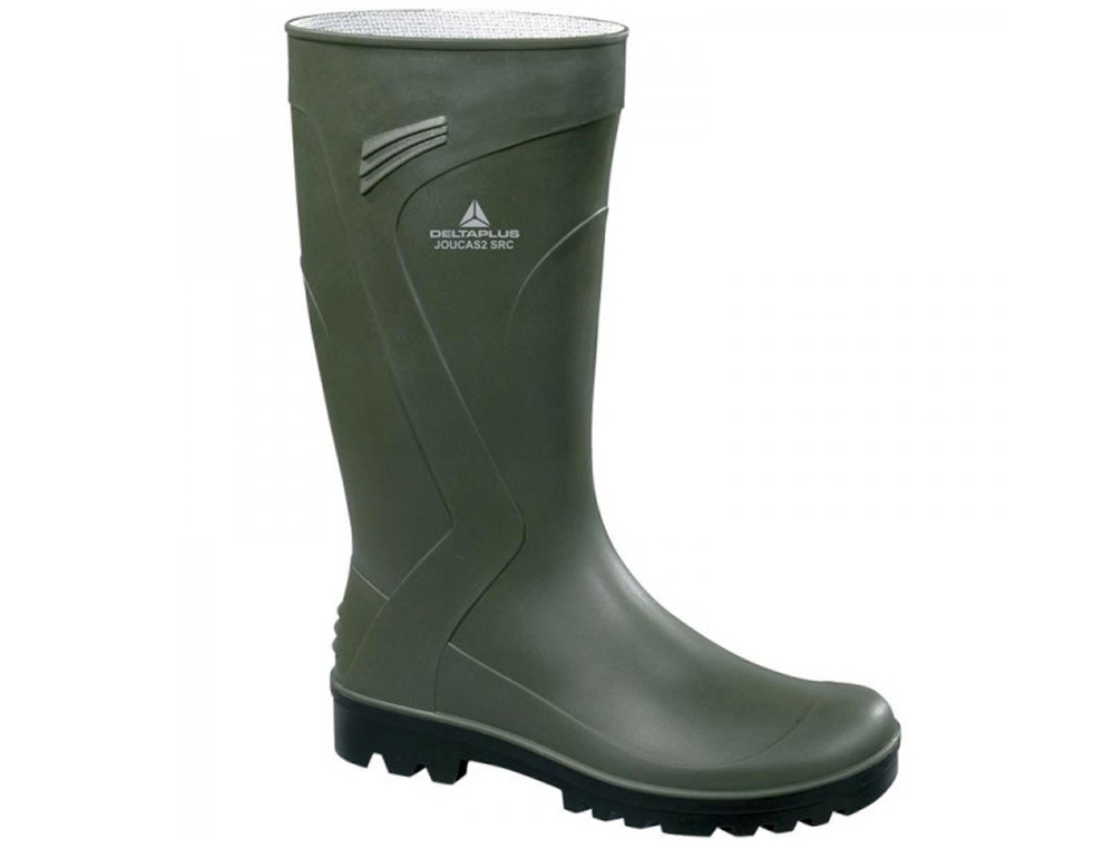 BOTA DELTAPLUS DE SEGURIDAD JOUCA PVC VERDE SUELA DE TACOS TALLA 39