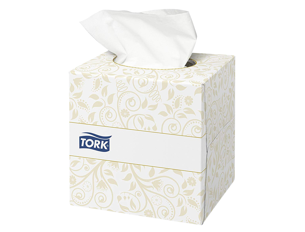 PAUELOS FACIALES TORK EXTRASUAVES 2 CAPAS 20,9X20 CM CAJA CUBO DE 100 UNIDADES