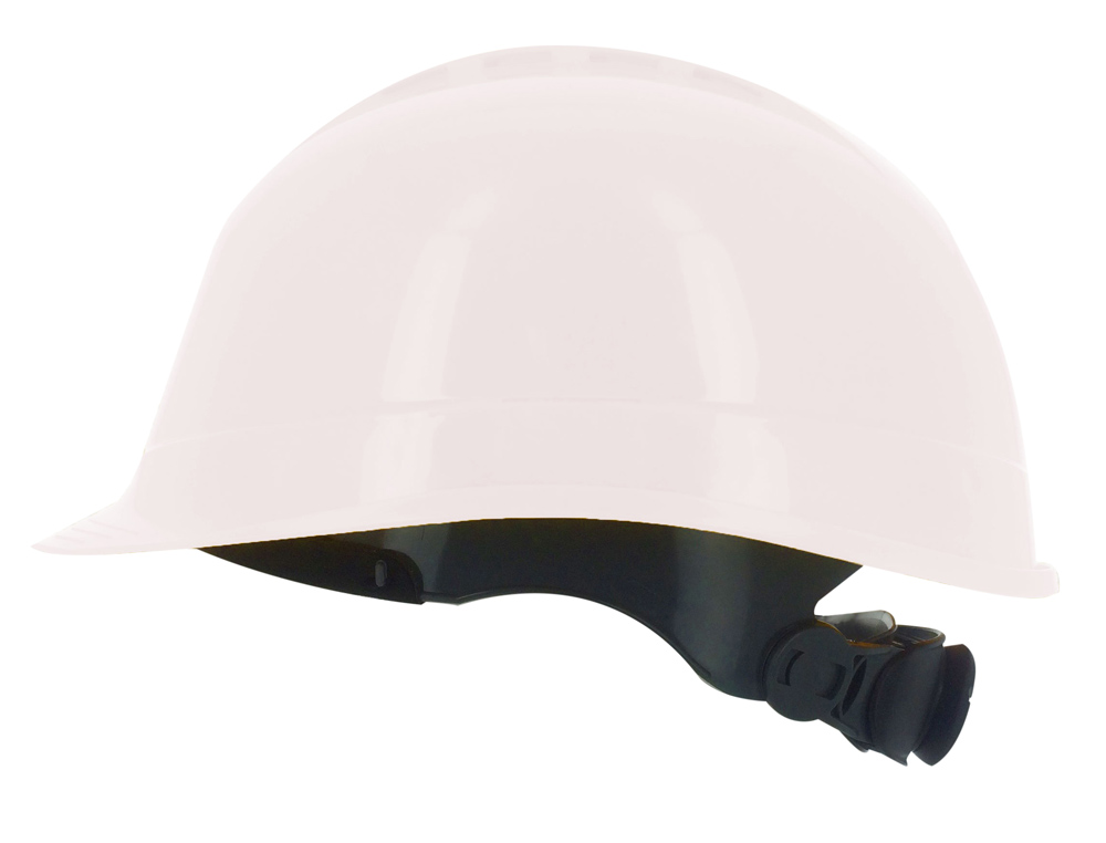 CASCO FARU DE PROTECCION POLIETILENO CON RULETA Y ATALAJE 6 PUNTOS VENTILADO COLOR BLANCO