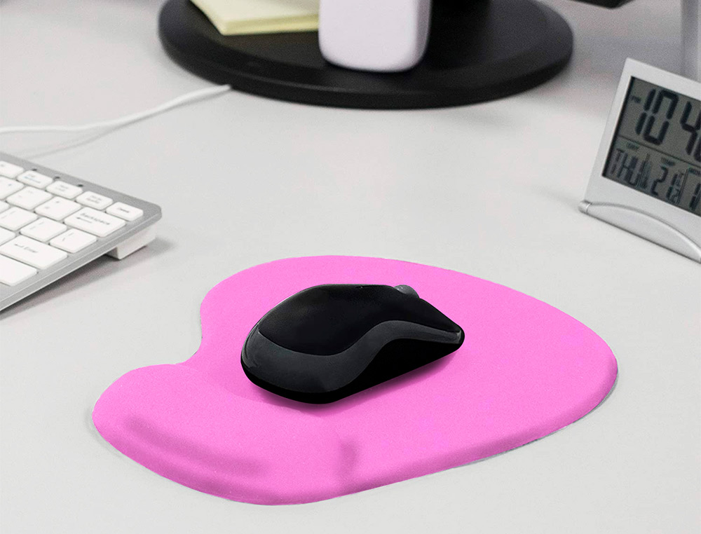 ALFOMBRILLA PARA RATON Q-CONNECT REPOSAMUÑECAS DE GEL COLOR ROSA 190X230X20 MM