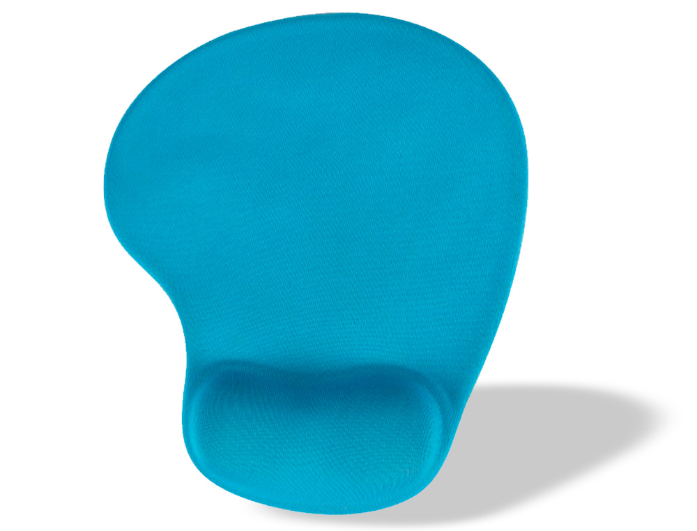 ALFOMBRILLA PARA RATON Q-CONNECT REPOSAMUÑECAS DE GEL COLOR TURQUESA 190X230X20 MM