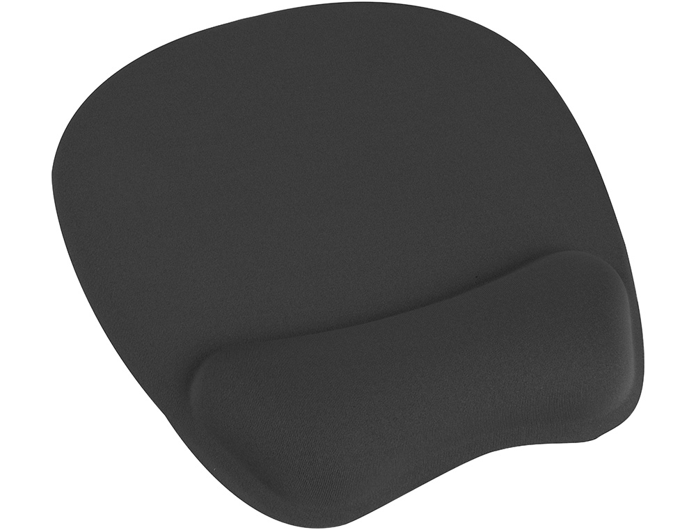 ALFOMBRILLA PARA RATON Q-CONNECT CON REPOSAMUÑECAS ERGONOMICA DE GEL COLOR NEGRO 225X240X20 MM