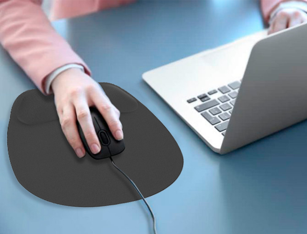 ALFOMBRILLA PARA RATON Q-CONNECT CON REPOSAMUÑECAS ERGONOMICA DE GEL COLOR NEGRO 225X240X20 MM