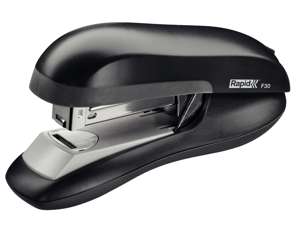 GRAPADORA RAPID F30 PLASTICO ABS COLOR NEGRO CAPACIDAD 30 HOJAS USA GRAPAS 24/6 Y 26/6