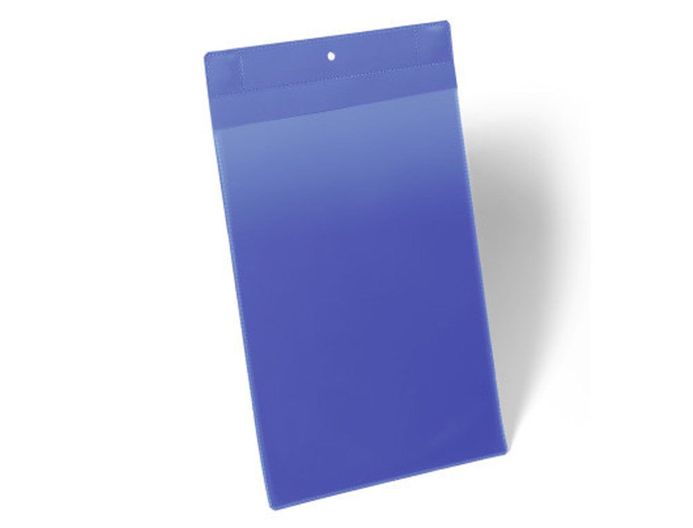 FUNDA DURABLE MAGNETICA 210X297 MM PLASTICO AZUL VENTANA TRANSPARENTE PACK DE 10 UNIDADES