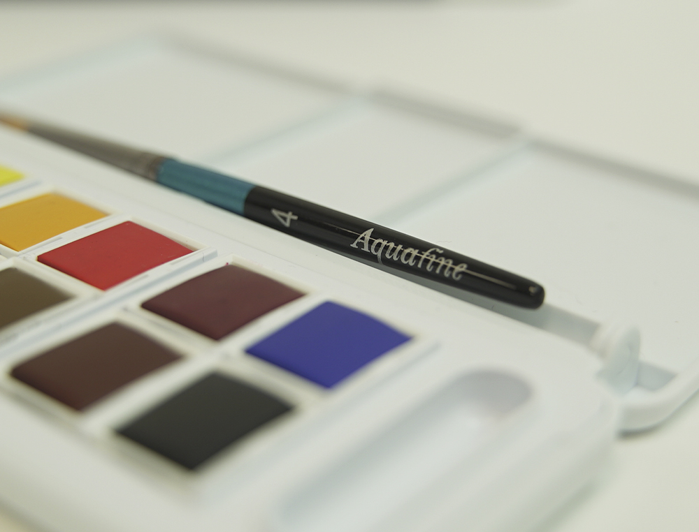 ACUARELA DALER ROWNEY AQUAFINE TRAVEL SET CON PINCEL CAJA DE 12 COLORES SURTIDOS