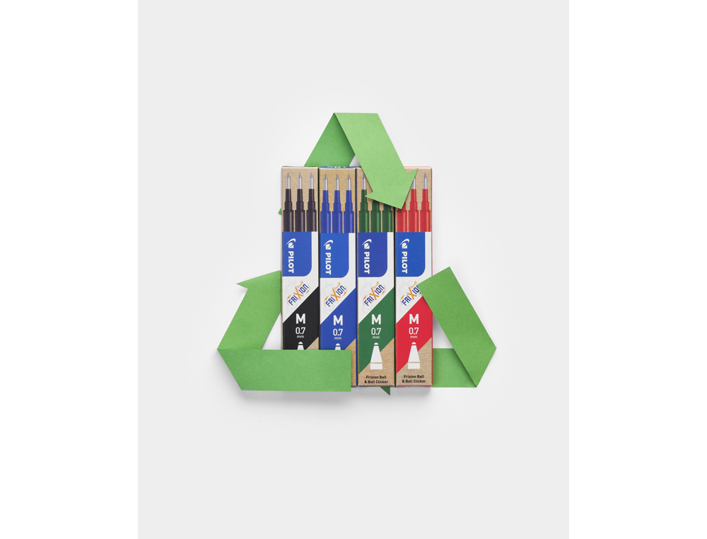 RECAMBIO BOLIGRAFO PILOT FRIXION BALL VERDE CAJA DE 3 UNIDADES