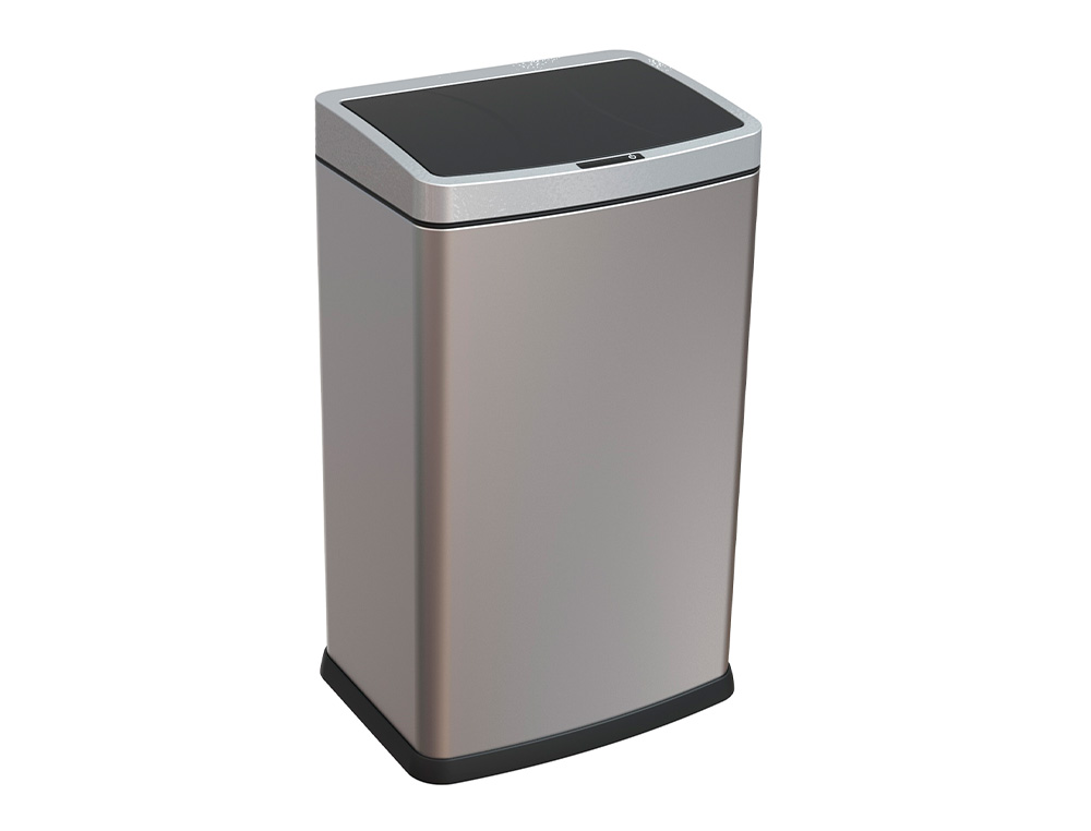 PAPELERA METALICA Q-CONNECT CON SENSOR AUTOMATICO CAPACIDAD 60 LITROS 630X270X400 MM