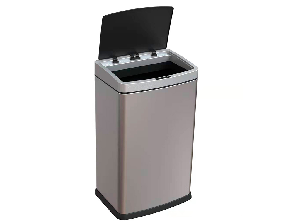 PAPELERA METALICA Q-CONNECT CON SENSOR AUTOMATICO CAPACIDAD 60 LITROS 630X270X400 MM
