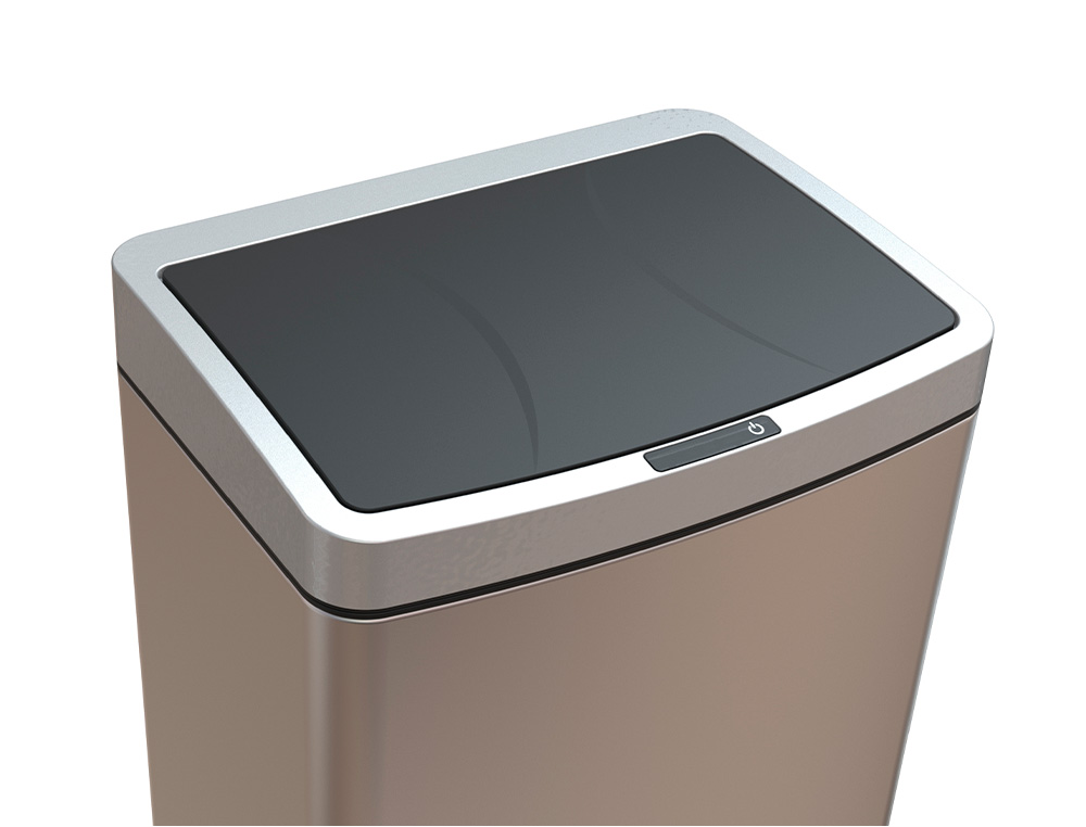 PAPELERA METALICA Q-CONNECT CON SENSOR AUTOMATICO CAPACIDAD 60 LITROS 630X270X400 MM