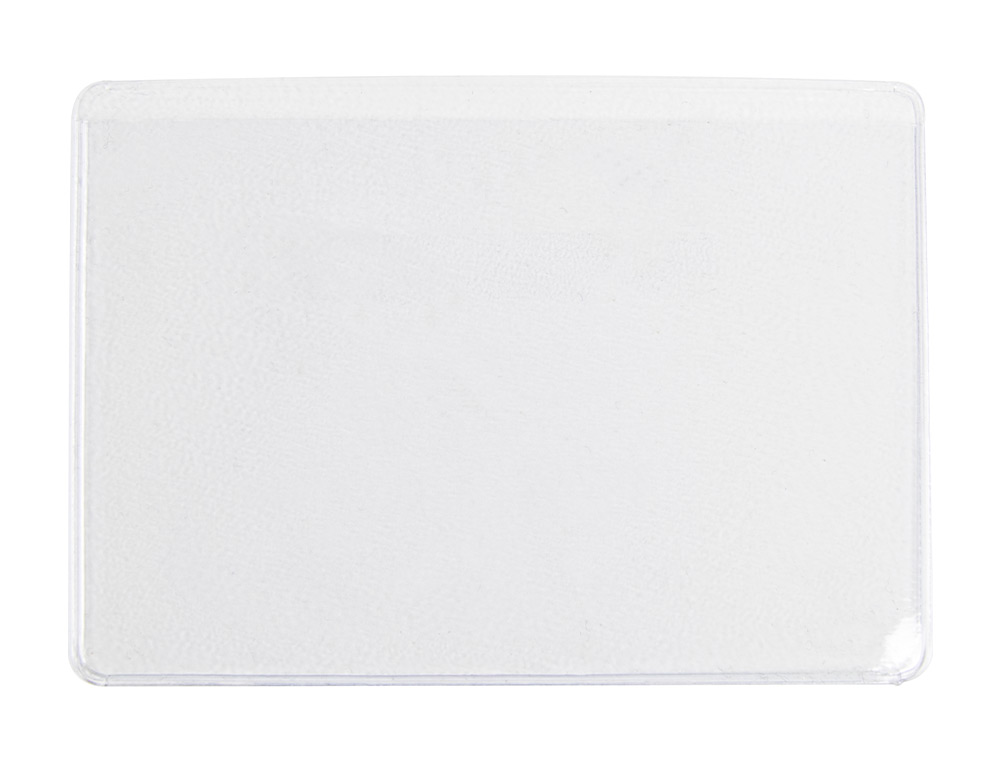 FUNDA PORTADOCUMENTO Q-CONNECT DNI 130 MICRAS PVC TRANSPARENTE CON UERO 86X54 MM
