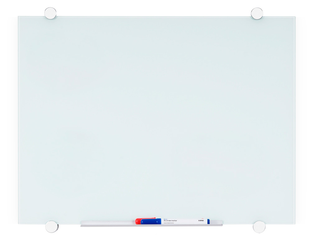 PIZARRA BLANCA Q-CONNECT CRISTAL MAGNETICA MARCO ALUMINIO 90X60 CM