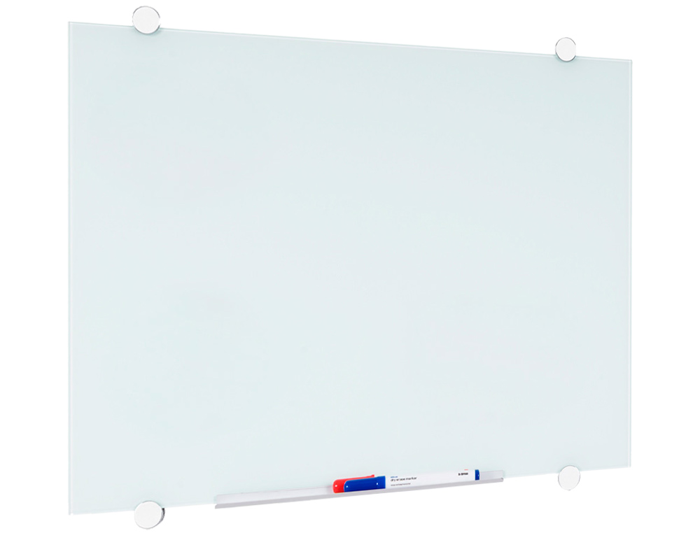 PIZARRA BLANCA Q-CONNECT CRISTAL MAGNETICA MARCO ALUMINIO 90X60 CM
