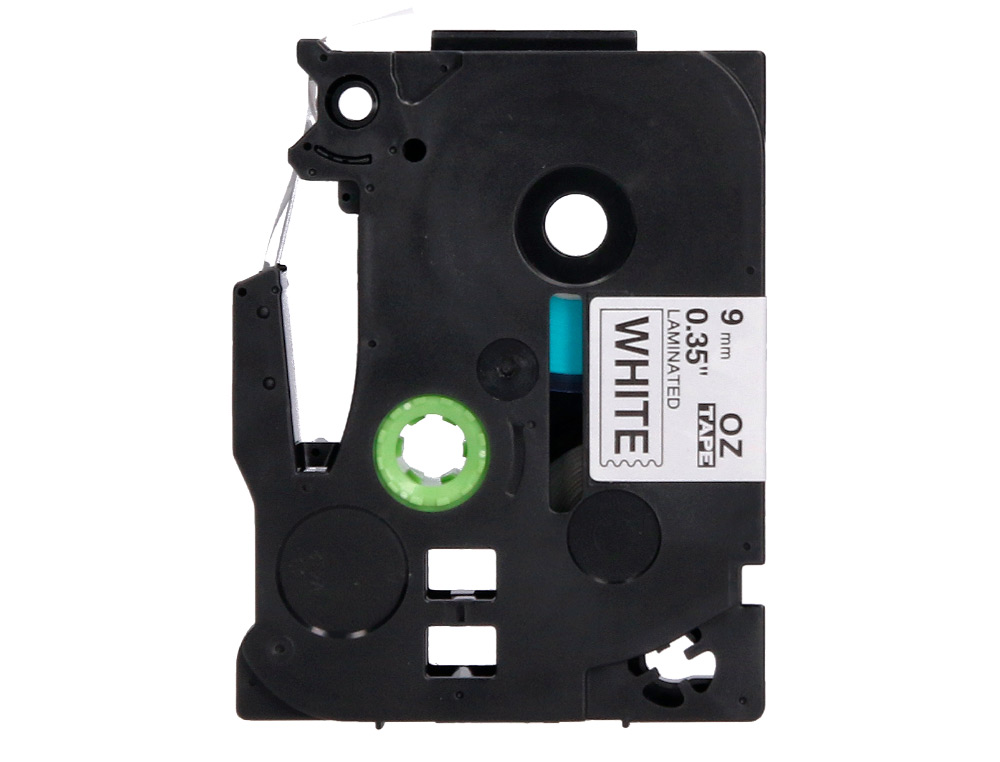 CINTA Q-CONNECT TZE-221 BLANCO-NEGRO 9MM LONGITUD 8 MT