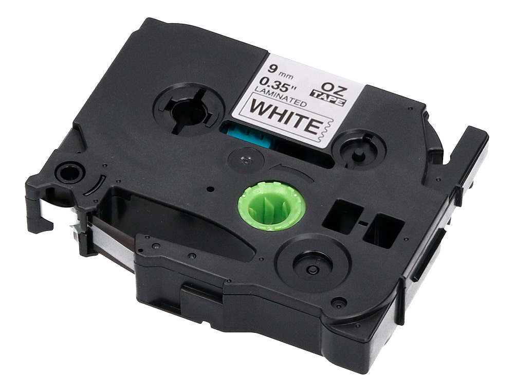 CINTA Q-CONNECT TZE-221 BLANCO-NEGRO 9MM LONGITUD 8 MT