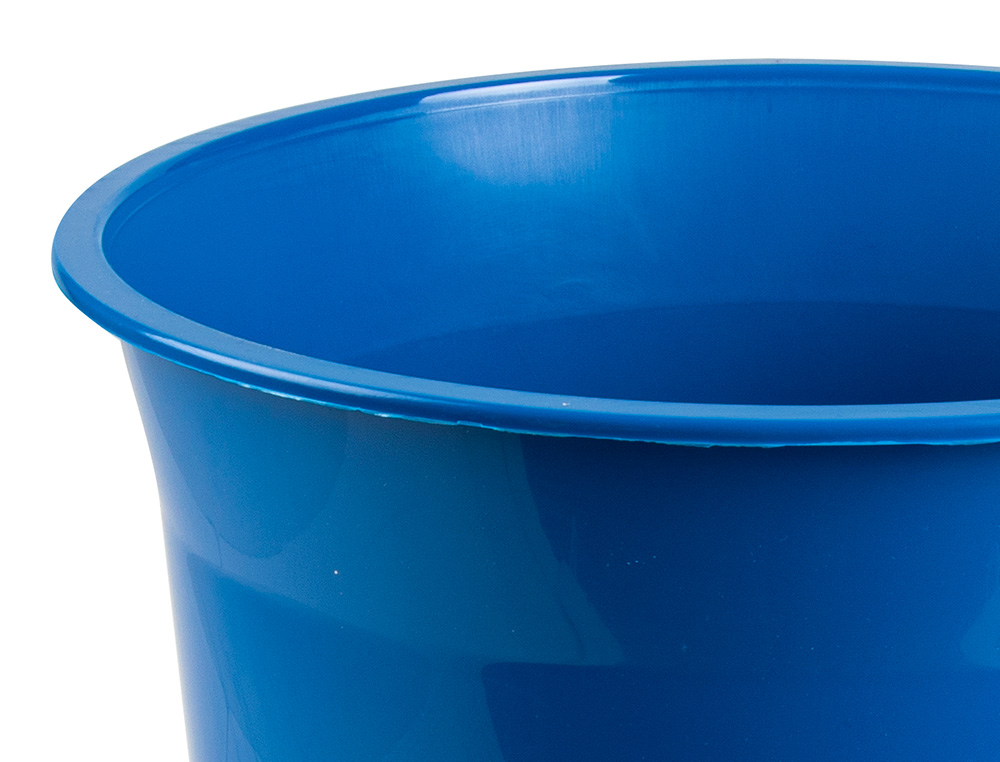 PAPELERA PLASTICO Q-CONNECT AZUL OPACO 13 LITROS 275X285 MM