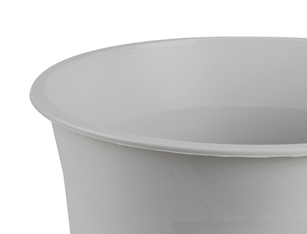 PAPELERA PLASTICO Q-CONNECT GRIS OPACO 13 LITROS 275X285 MM