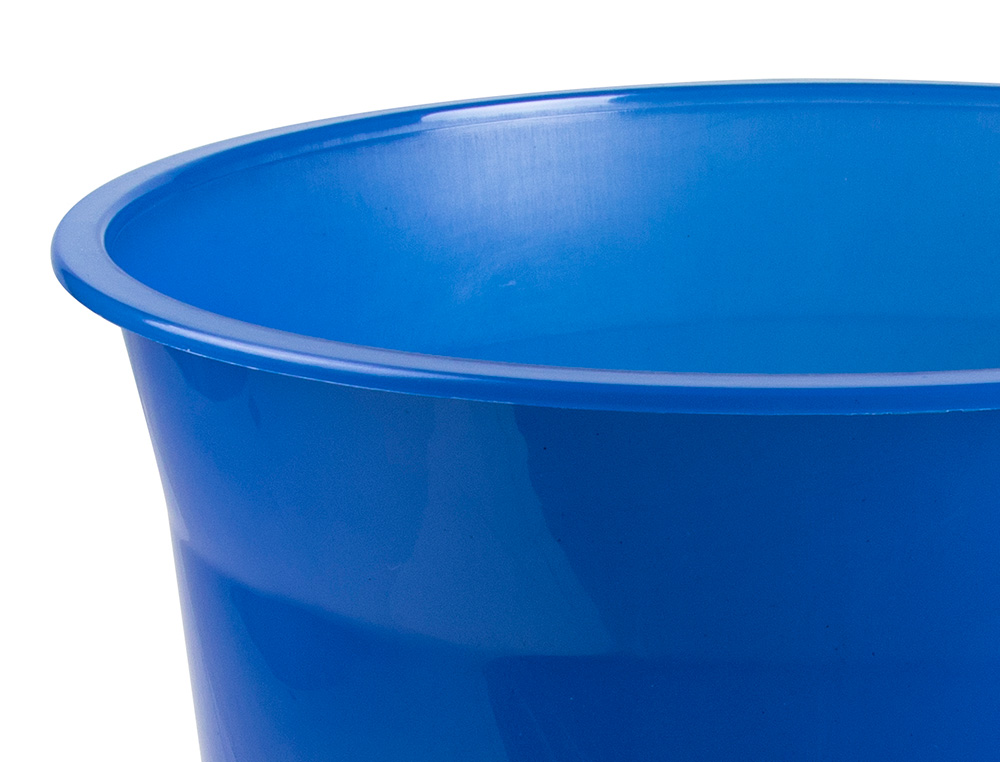 PAPELERA PLASTICO Q-CONNECT AZUL TRANSLUCIDO 13 LITROS 275X285 MM