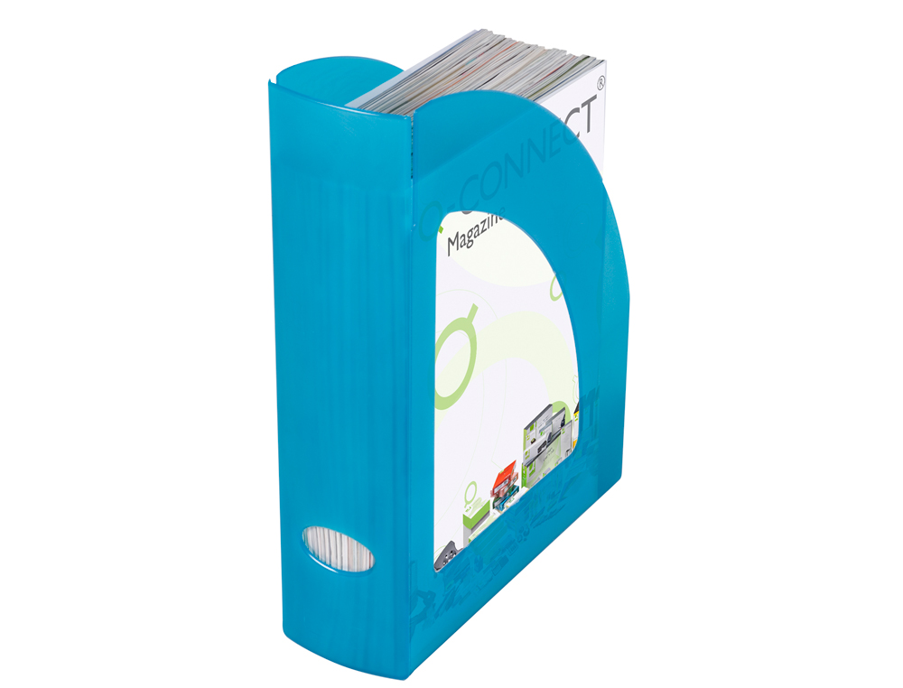 REVISTERO PLASTICO Q-CONNECT AZUL TRANSLUCIDO