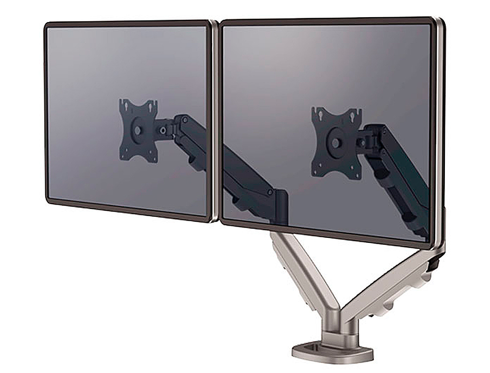 BRAZO PARA MONITOR FELLOWES SERIE EPPA AJUSTABLE ALTURA 2 PANTALLAS NORMATIVA VESA HASTA 10 KG PLATA