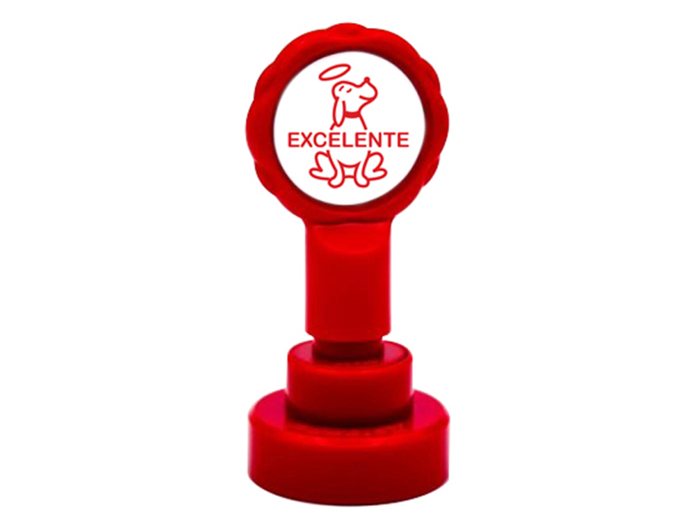SELLO ARTLINE EMOTICONO EXCELENTE COLOR ROJO 22 MM DIAMETRO