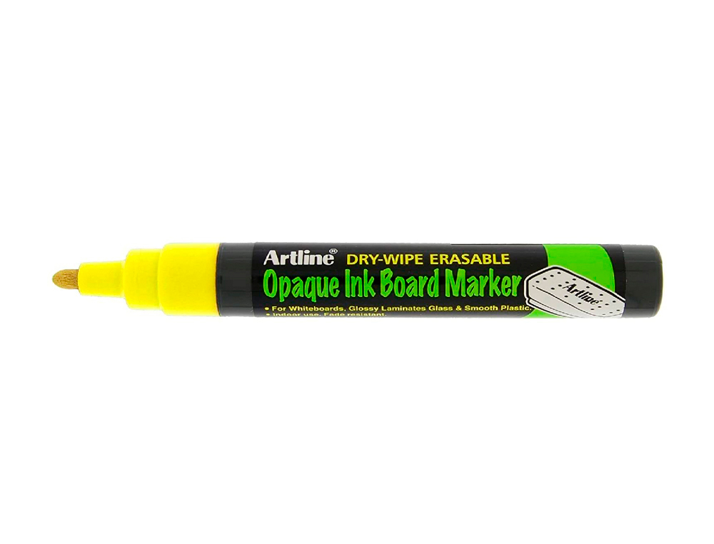 ROTULADOR ARTLINE PIZARRA EPD-4 COLOR AMARILLO FLUORESCENTE OPAQUE INK BOARD PUNTA REDONDA 2 MM