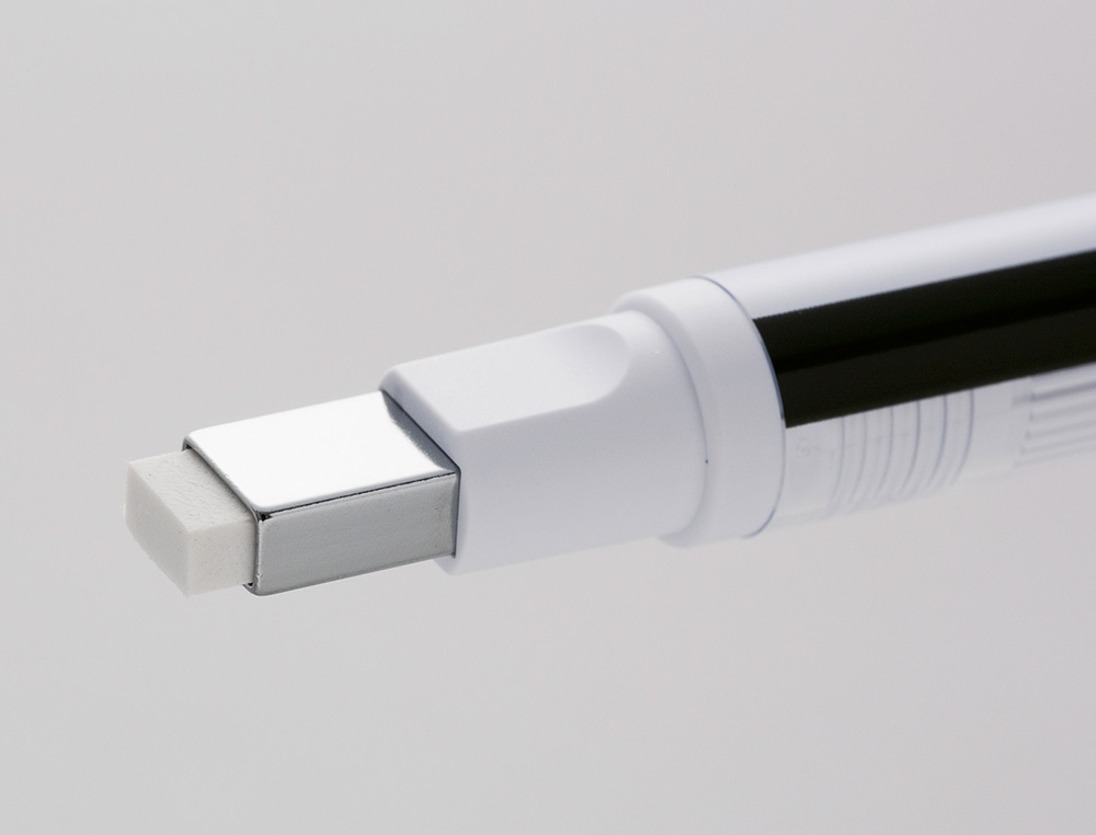 PORTAGOMAS TOMBOW MONO ZERO CON CLIP GOMA RECTANGULAR 2,5 X 5 MM COLOR BLANCO AZUL Y NEGRO