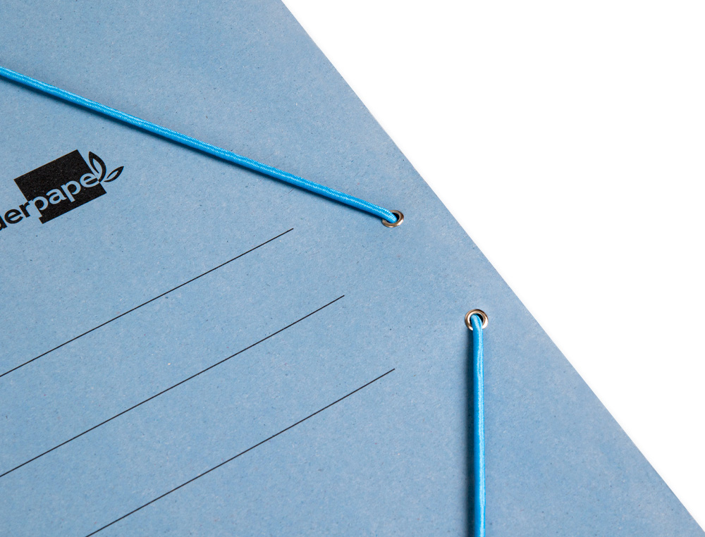 CARPETA LIDERPAPEL GOMAS FOLIO SENCILLA CARTON PINTADO AZUL