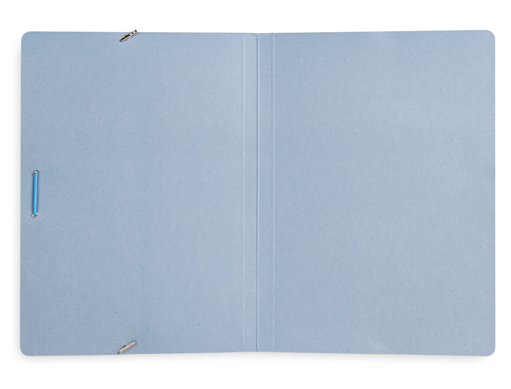 CARPETA LIDERPAPEL GOMAS FOLIO SENCILLA CARTON PINTADO AZUL