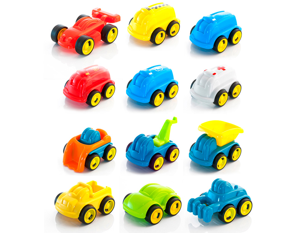 JUEGO MINILAND SET DE 12 MINIMOBILES CONTENIDO SURTIDO 370X280X100 MM