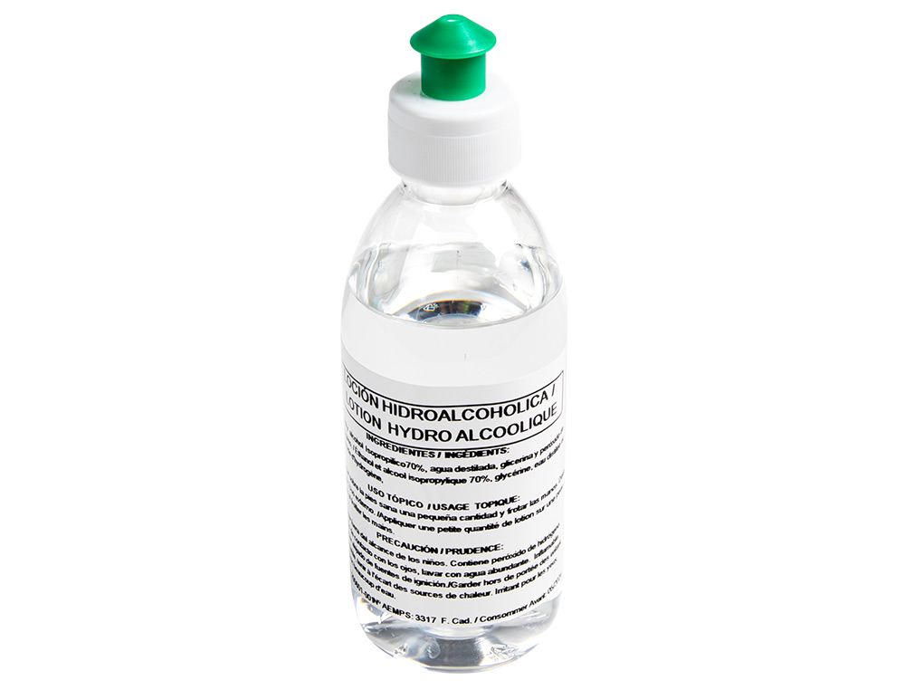 GEL HIDROALCOHOLICO HIGIENIZANTE PARA MANOS LIMPIAY DESINFECTA SIN NECESIDAD DE ACLARADO BOTE DE 250 ML