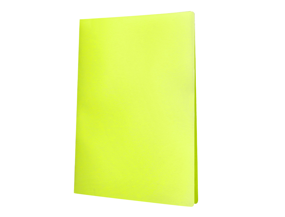 CARPETA LIDERPAPEL ESCAPARATE 80 FUNDAS POLIPROPILENO DIN A4 AMARILLO FLUOR OPACO