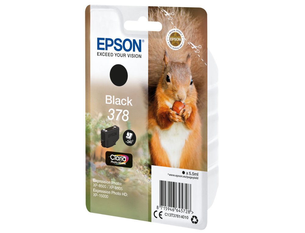 INK-JET EPSON 378 EXPRESSION HOME XP-8605 / 8606 / XP-15000 / XP-8500 / 8505 NEGRO 240 PAG