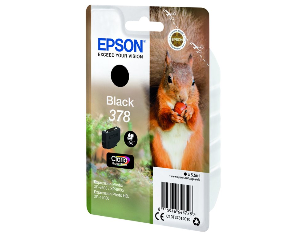 INK-JET EPSON 378 EXPRESSION HOME XP-8605 / 8606 / XP-15000 / XP-8500 / 8505 NEGRO 240 PAG