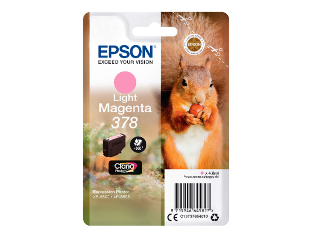 INK-JET EPSON 378 EXPRESSION HOME XP-8605 / 8606 / XP-15000 / XP-8500 / 8505 MAGENTA CLARO 360 PAG