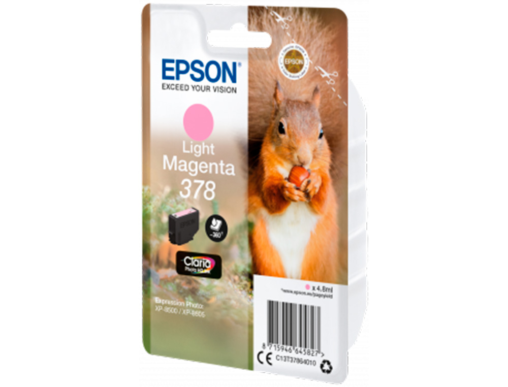 INK-JET EPSON 378 EXPRESSION HOME XP-8605 / 8606 / XP-15000 / XP-8500 / 8505 MAGENTA CLARO 360 PAG
